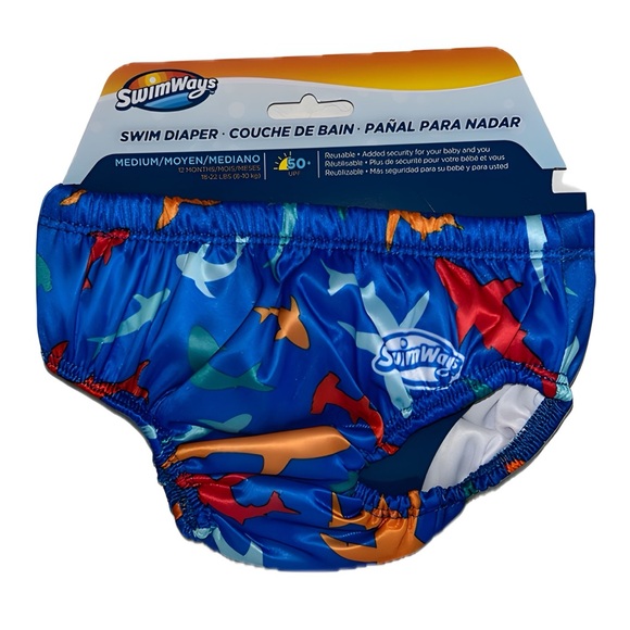 Lot of 4 Identical Swim ways Swim Diaper Size 12 Months 18-22 Pounds - Picture 2 of 11